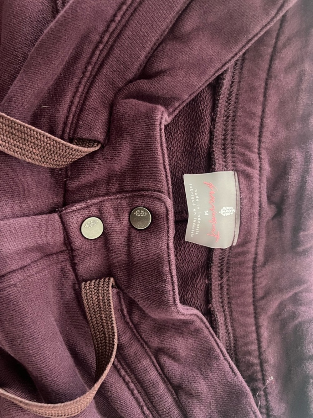 💜 ✨ Free People FP Movement Summit Scout Pants Black Raisin Size M - Picture 7 of 7